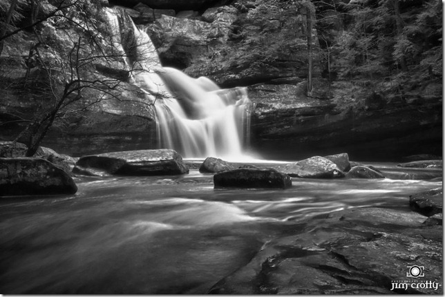 Late winter at Cedar Falls in Hocking Hills State Park Ohio by Jim Crotty