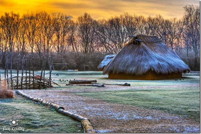 Sunwatch Indian Village in Winter by Dayton Ohio Photographer Jim Crotty