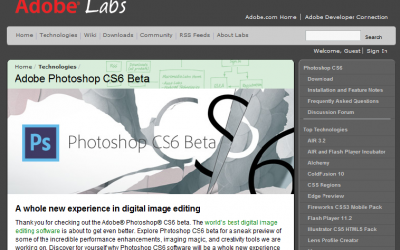 Adobe Announces Photoshop CS6 Beta (Download)